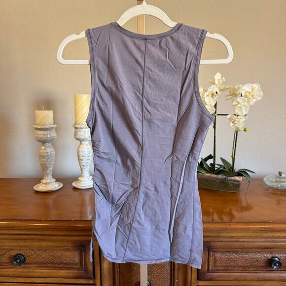 Lululemon Cinch It Tank Dusky Lavender Ruched Side Top Size 6 - Picture 4 of 7